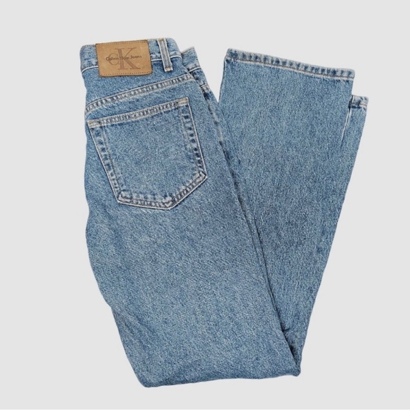 90s Calvin Klein Vintage Jeans Boot Leg Cotton Structured Stonewash Women's 29 - Picture 1 of 13